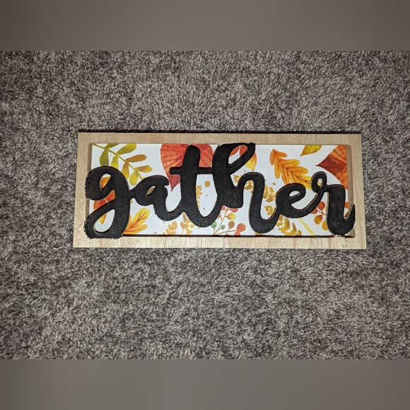 Gather Wood Plaque - Picture 1 of 1